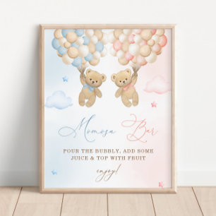 Póster Teddy Bear Género Revelación Mimosa Bar