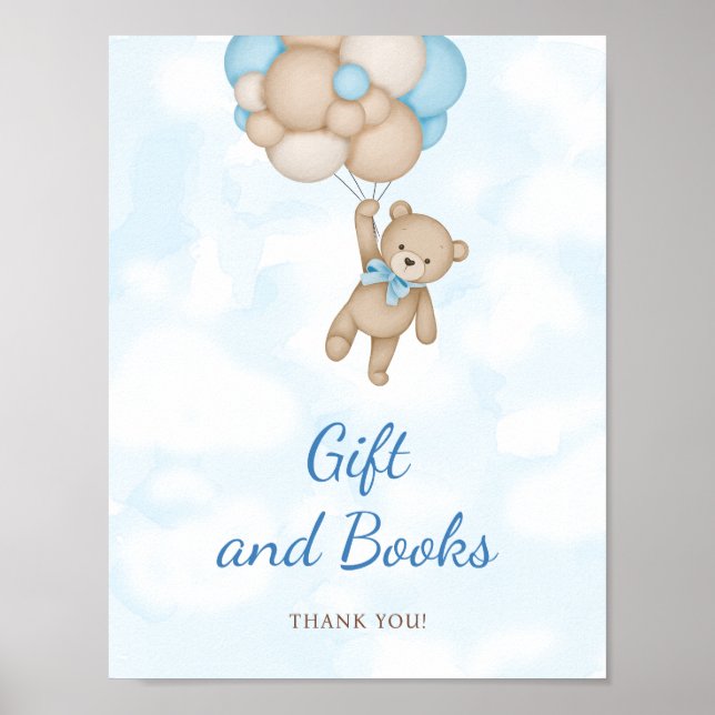Póster Teddy Bear Gift and Books Poster (Frente)