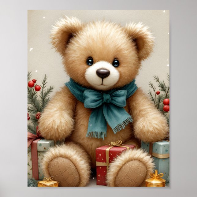 Póster Teddy Bear Navidades Digital (Frente)