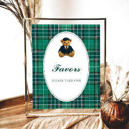 Póster Teddy Bear Preppy Baby Shower favorece a Poster