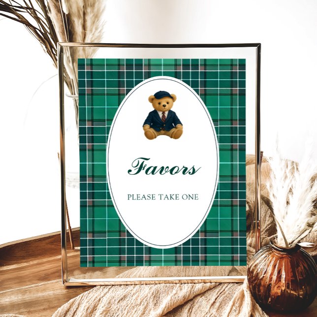 Póster Teddy Bear Preppy Baby Shower favorece a Poster (Subido por el creador)