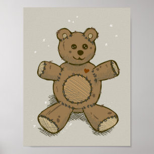Póster Teddy Bear Sketch