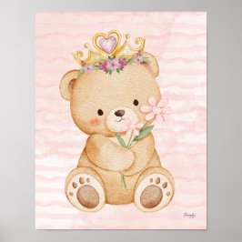 Póster Teddy bear wall art poster My Princess