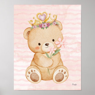 Póster Teddy bear wall art poster My Princess
