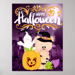 Póster Teddy Bear Warlock - Feliz Halloween