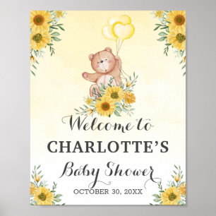 Póster Teddy Bearly Wait Sunflower Greeneration Baby Show