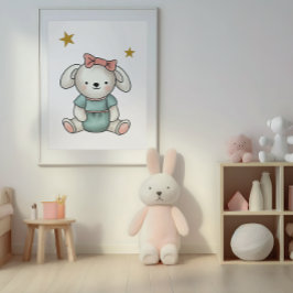 Póster Teddy con vestido y Poster de cinta