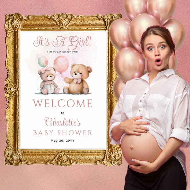 Póster Teddy Oce es un Chica espera temprano Baby Shower (Subido por el creador)