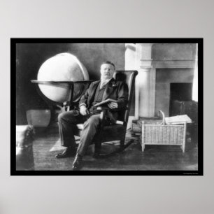 Póster Teddy Roosevelt en el descanso 1908