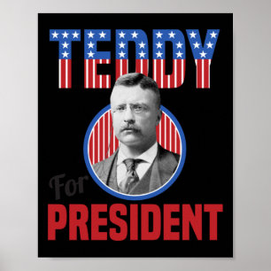 Póster Teddy Roosevelt Presidente Toro Almizcle Theodore