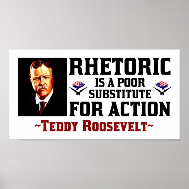 Póster Teddy Roosevelt: Un Momento Para La Acción (Frente)