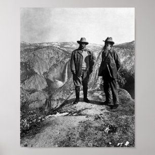 Póster Teddy Roosevelt y John Muir - punto del glaciar
