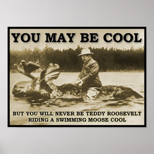 Póster Teddy sobre un Poster gracioso de Moose (Frente)