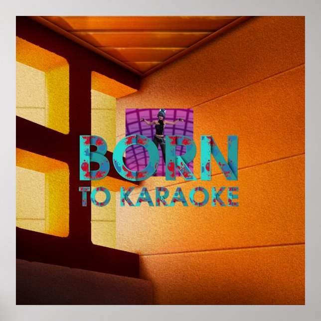 Póster TEE Born to Karaoke (Frente)