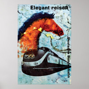 Póster TEE de Ferrocarriles Alemanes Impresión de 