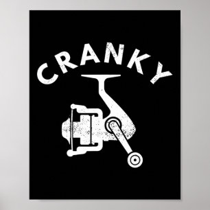 Póster Tee De Pesca Gracioso Para Hombres Cranky Pescador