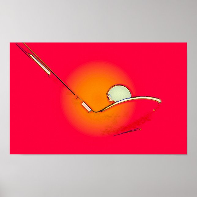 Póster Tee Off At Dawn - Original Golf Art Print (Frente)