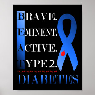 Póster Tee Tipo 2 de Diabetes Beat