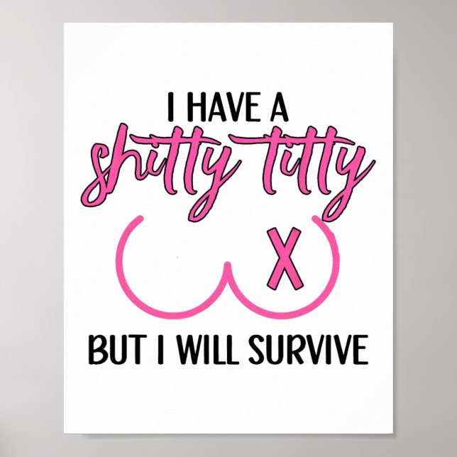 Póster Tees de cáncer de mama (Frente)
