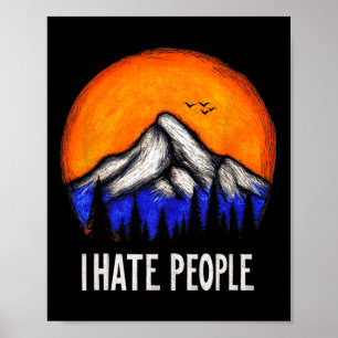 Póster Tees gráficos Hombres Mujeres Naturaleza Montaña I