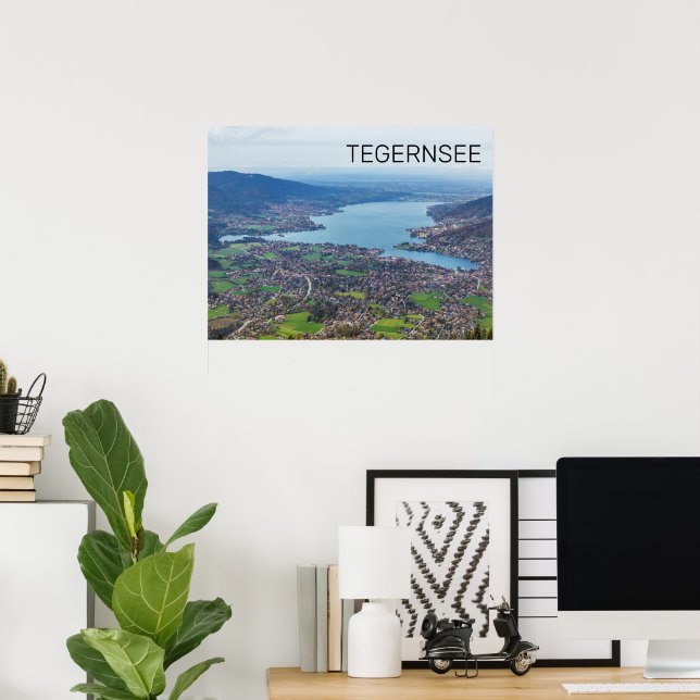 Póster Tegernsee Bavaria Lake Germany Panorama Souvenir (Oficina en casa)