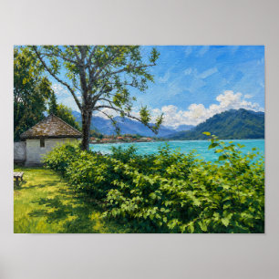 Póster Tegernsee en los Alpes