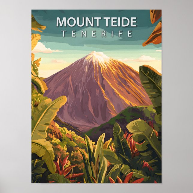 Póster Teide Tenerife Canaria (Frente)