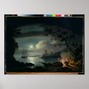 Póster Teignmouth por luna