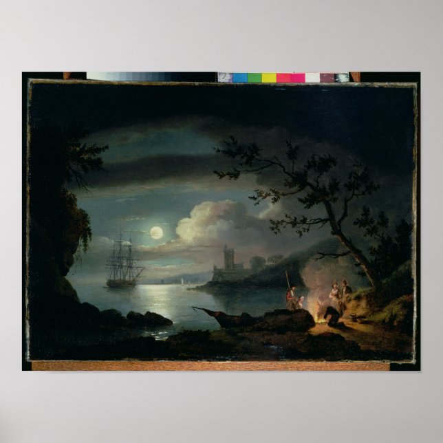 Póster Teignmouth por luna (Frente)