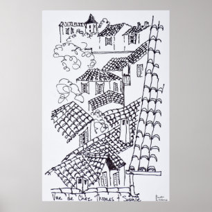 Póster Tejados de Marsella, Francia