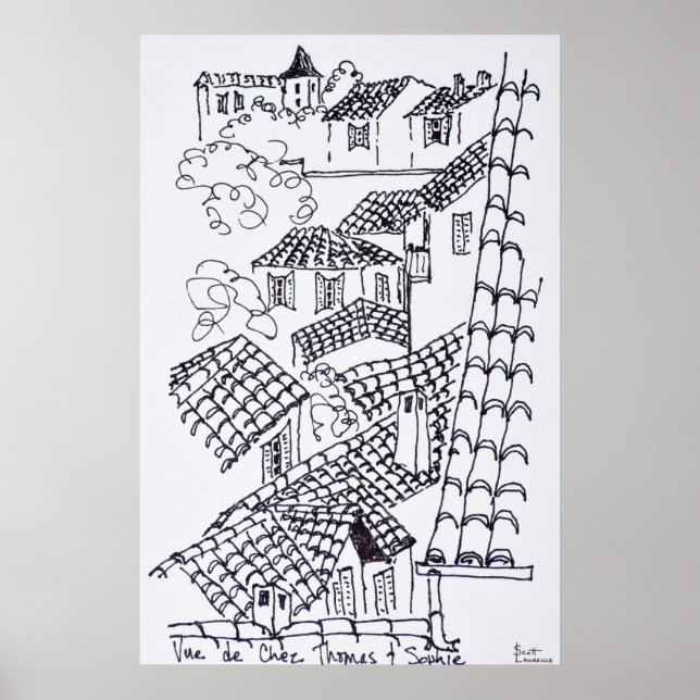 Póster Tejados de Marsella, Francia (Frente)