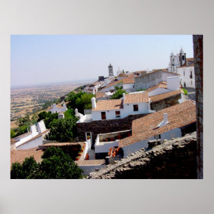 Póster Tejados portugueses - Evora Portugal