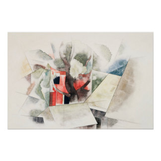Póster Tejados y Fantasía de Charles Demuth