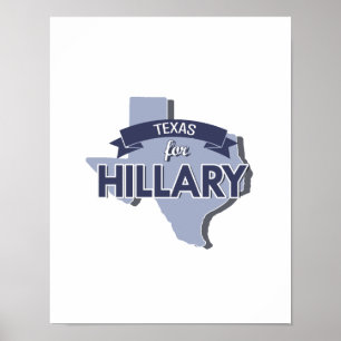 PÓSTER TEJAS PARA HILLARY - .PNG