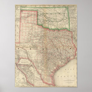 Póster Tejas y territorio indio