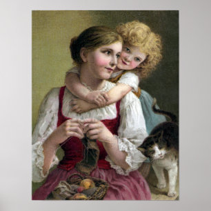 Póster Tejer con las distracciones dulces