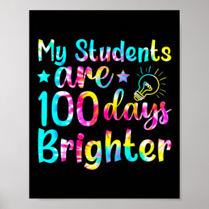 Póster Tejido Mi Alumno Es 100 Días Más Brillante