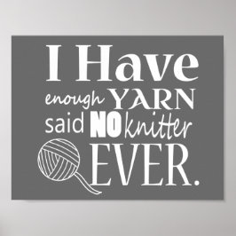 Póster Tejido ・ No Suficientes Artesanías Yarn {Oscuro}