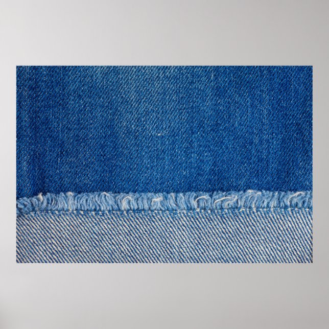 Póster Tejidos Blue Jeans Fondo, textura de denim (Frente)
