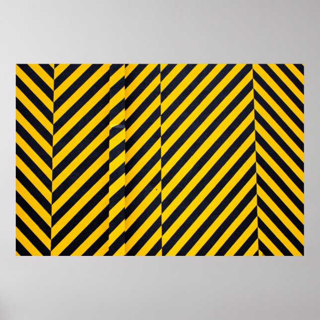 Póster Tejidos de rayas amarillas y negras (Frente)