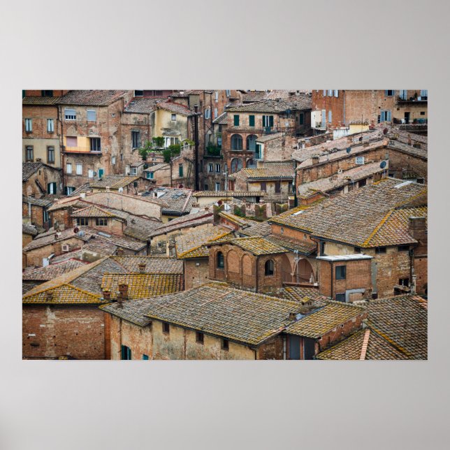 Póster Tejidos en la prensa poster de Siena (Frente)