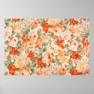 Póster Tejidos florales de época