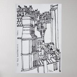 Póster Tejidos Haussmann  París, Francia