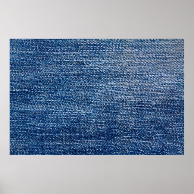 Póster Tejidos jeans estructura de denim azul (Frente)
