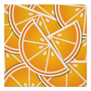 Póster Tejidos naranjas Funky