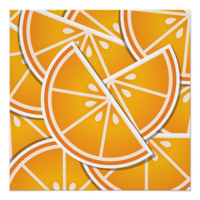 Póster Tejidos naranjas Funky (Anverso)