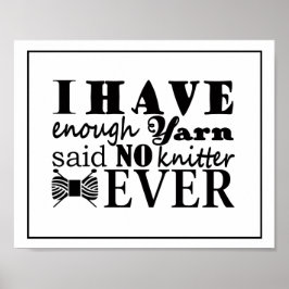 Póster Tejidos ・ No Suficientes Artesanías Yarn