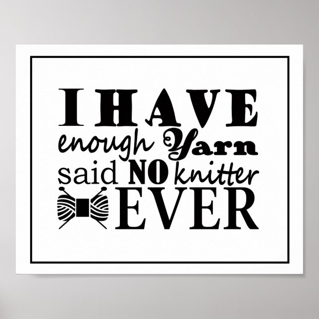 Póster Tejidos ・ No Suficientes Artesanías Yarn (Frente)