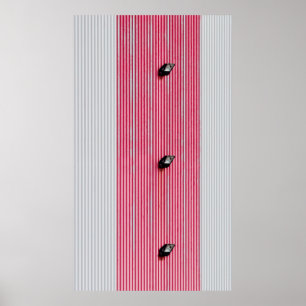 Póster Tejidos rojos y blancos