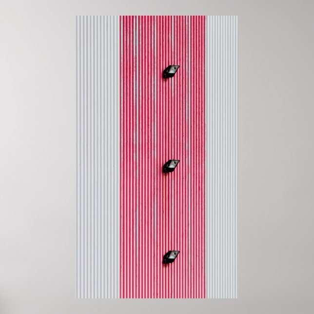 Póster Tejidos rojos y blancos (Frente)